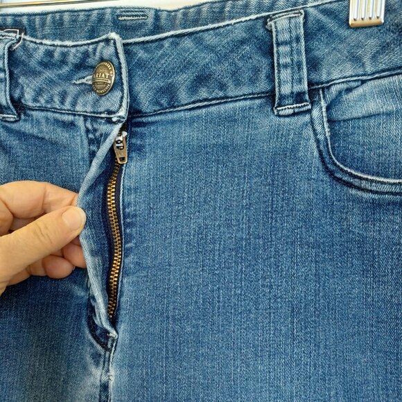 Ariat Riding Britches Blue Denim Jeans Straight Leg Jogger Womens size 36 Reg - Picture 7 of 14